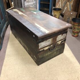 k80 j 8 indian furniture reclaimed storage trunk large back