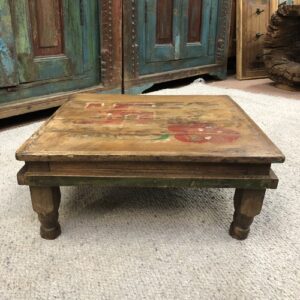 kh24 44 b indian furniture old low bajot table front