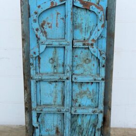 kh25 117 indian furniture old blue door cabinet factory front