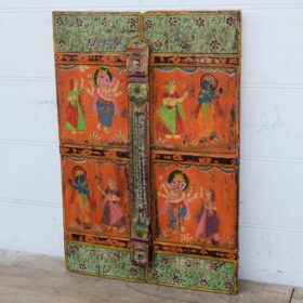 kh25 186 indian furniture small orange and sage door factory right