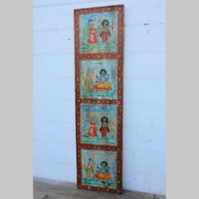 kh25 187 b indian furniture scenes panel red blue main factory