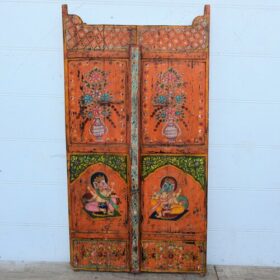 kh25 189 indian furniture small deep orange door factory front