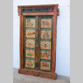kh25 192 indian furniture hand painted framed door main factory