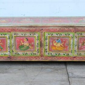 kh25 197 indian furniture red painted tv cabinet factory front