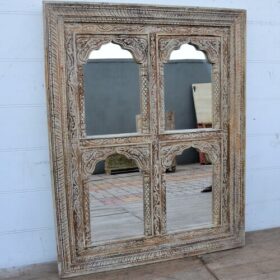 kh25 213 indian furniture natural 4 panel mirror factory left