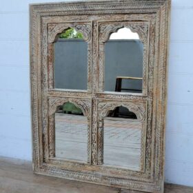 kh25 213 indian furniture natural 4 panel mirror factory main