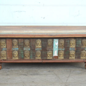 kh25 241 indian furniture slim buddha storage trunk factory front