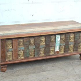 kh25 241 indian furniture slim buddha storage trunk factory left