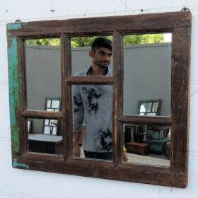 kh25 78 indian furniture small panelled mirror factory right