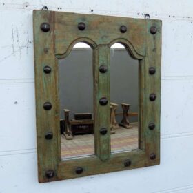 kh25 81 indian accessory gift green studwork mirror factory main