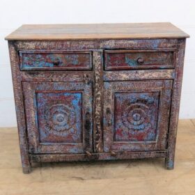 kh25 95 indian furniture floral carved sideboard factory front