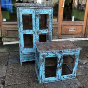 kh25 100 indian furniture two piece blue cabinet main