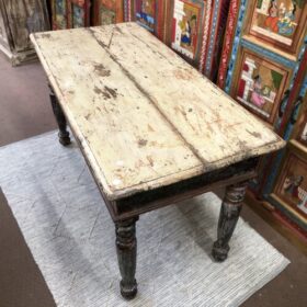 kh25 107 indian furniture rustic desk with drawers top