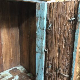 kh25 117 indian furniture old blue door cabinet inside door