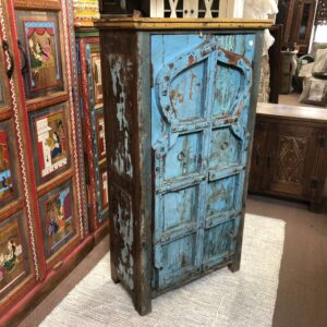 kh25 117 indian furniture old blue door cabinet main