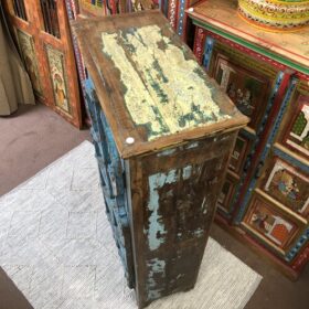 kh25 117 indian furniture old blue door cabinet top