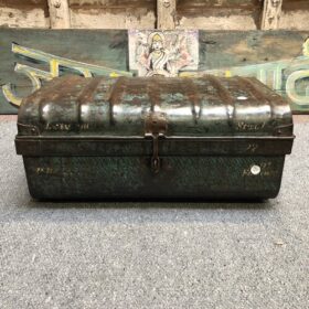 kh25 121 d indian furniture metal trunk blue brown front