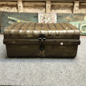 kh25 121 f indian furniture metal trunk rustic front