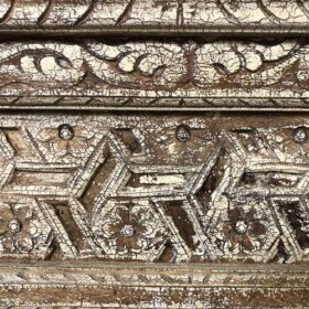 kh25 182 indian furniture natural carved arch mirror details