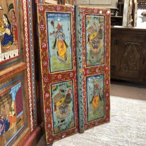 kh25 185 indian furniture small red & pale blue door main