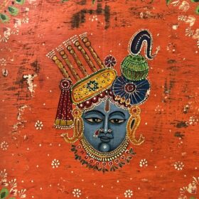 kh25 187 a indian furniture long panel blue orange lord