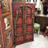 kh25 188 a indian furniture red scripted archwork door main