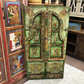 kh25 188 b indian furniture lime green archwork door front