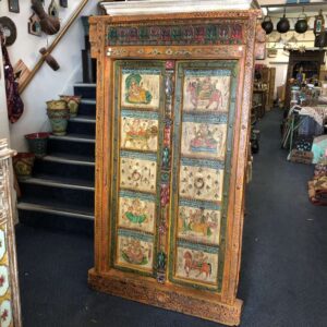 kh25 192 indian furniture hand painted framed door main