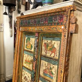 kh25 192 indian furniture hand painted framed door right
