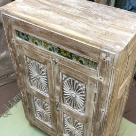 kh25 198 indian furniture natural cabinet with tile top