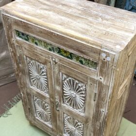 kh25 198 indian furniture natural cabinet with tile top
