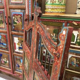 kh25 199 b indian furniture blue and red iron bar door right