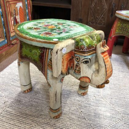 kh25 205 b indian furniture painted elephant tables main