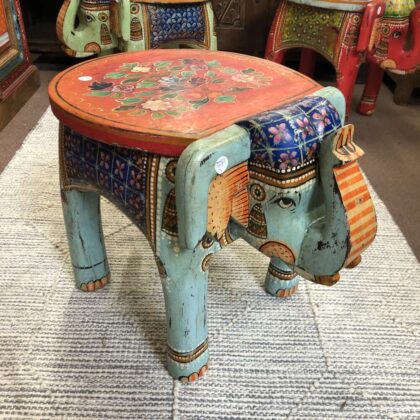kh25 205 e indian furniture painted elephant tables main