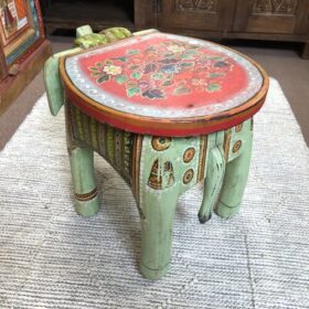 kh25 205 i indian furniture painted elephant tables back