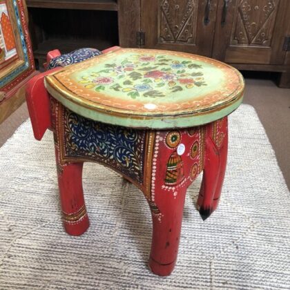 kh25 205 k indian furniture painted elephant tables back
