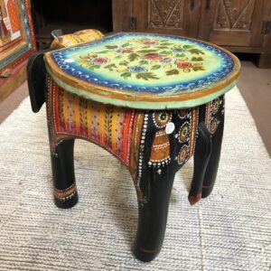 kh25 205 m indian furniture painted elephant tables back
