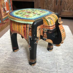 kh25 205 m indian furniture painted elephant tables main