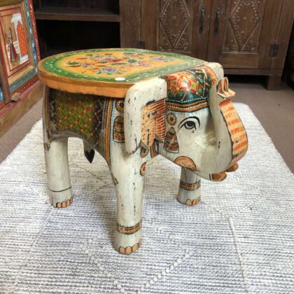 kh25 205 s indian furniture painted elephant tables main