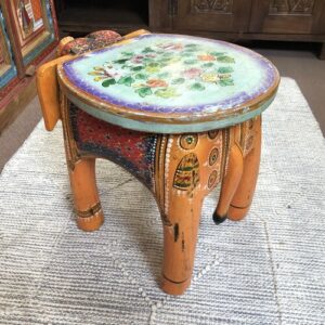 kh25 205 t indian furniture painted elephant tables back