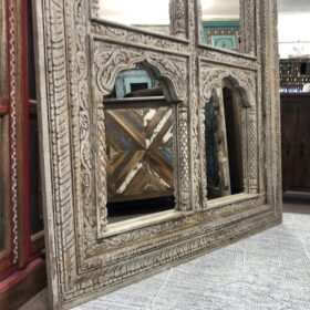 kh25 213 indian furniture natural 4 panel mirror lower