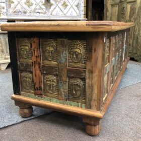 kh25 241 indian furniture slim buddha storage trunk angle