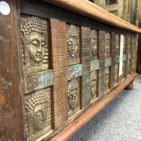 kh25 241 indian furniture slim buddha storage trunk left