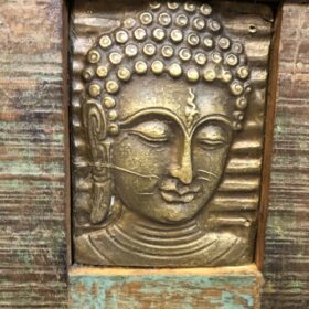 kh25 241 indian furniture slim buddha storage trunk close up