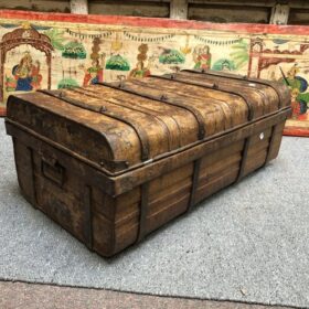 kh25 42 b indian furniture vintage mottled trunk back