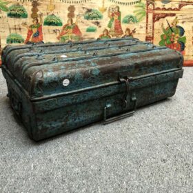 kh25 66 indian furniture vintage blue trunk main