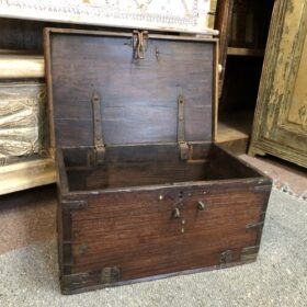 kh25 91 indian furniture small brown storage box open