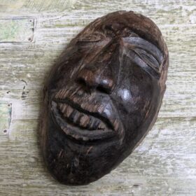 K78 1464 indian furniture wooden mask nagaland laid