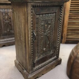 k78 2552 indian furniture small carved door cabinet left