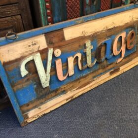 kh25 230 a indian furniture vintage sign left